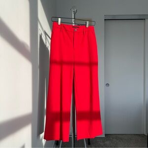 Banana Republic red wide leg pants